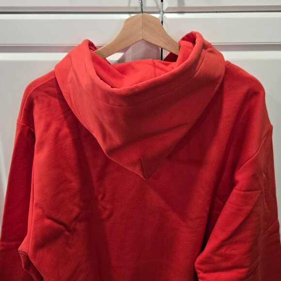 Helmut Lang Logo-Print Hooded Sweatshirt - Flame - Picture 8 of 10